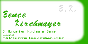 bence kirchmayer business card